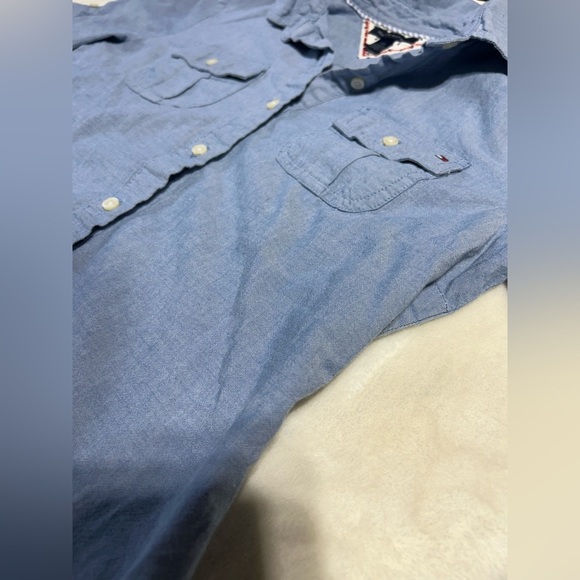 Tommy Hilfiger Light Blue Denim Button-Up Shirt - Picture 2 of 5